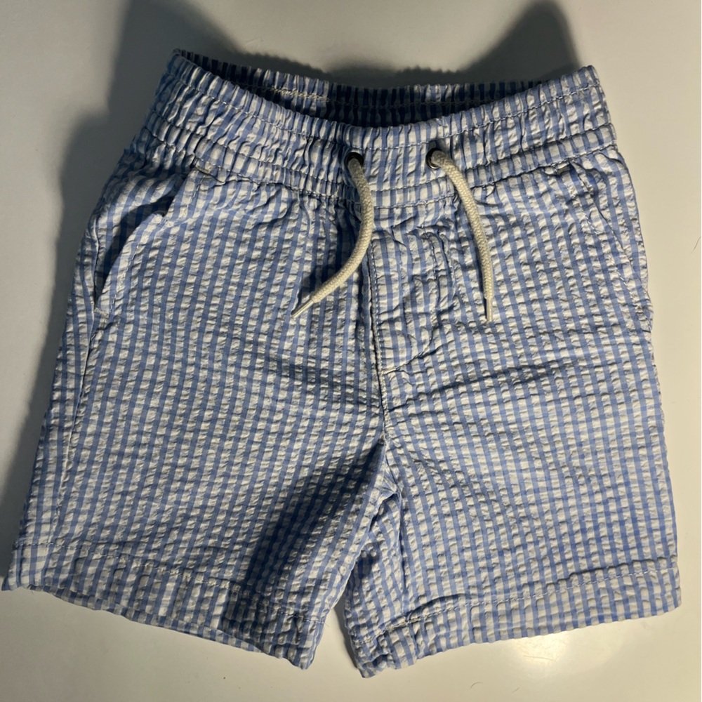 GAP Light Blue and White Seersucker Shorts
